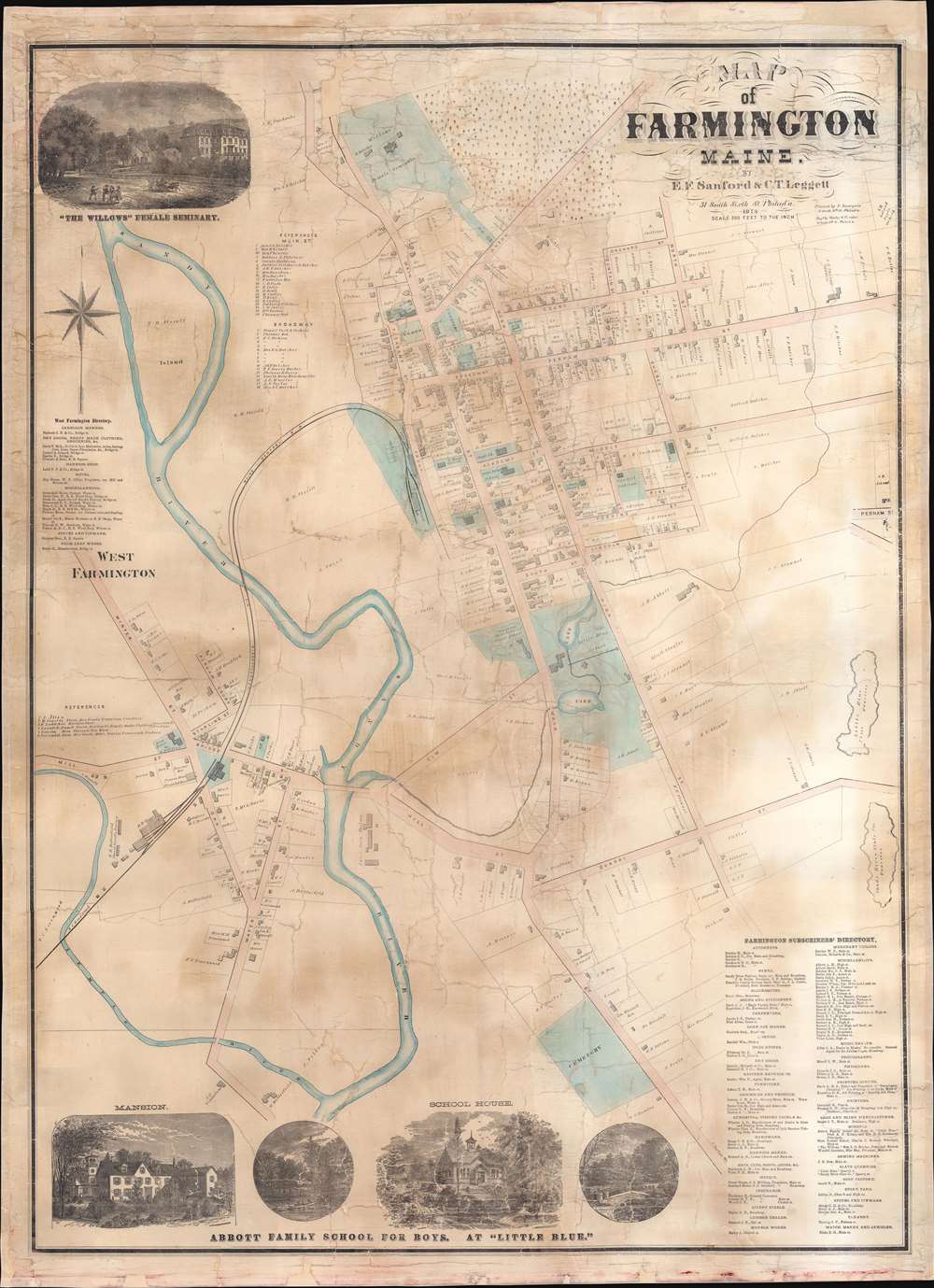Map of Farmington Maine. - Main View