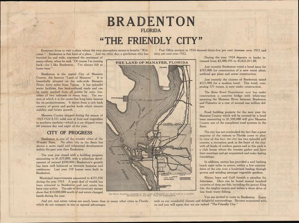 Milage Map of the Best Roads of Florida. - Alternate View 1