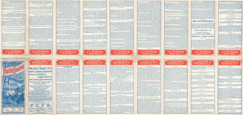 Geographically Correct Indexed Township Map of Florida Middle and Southern Georgia and Southern South Carolina showing complete system of Florida Central and Peninsular Railroad. - Alternate View 1