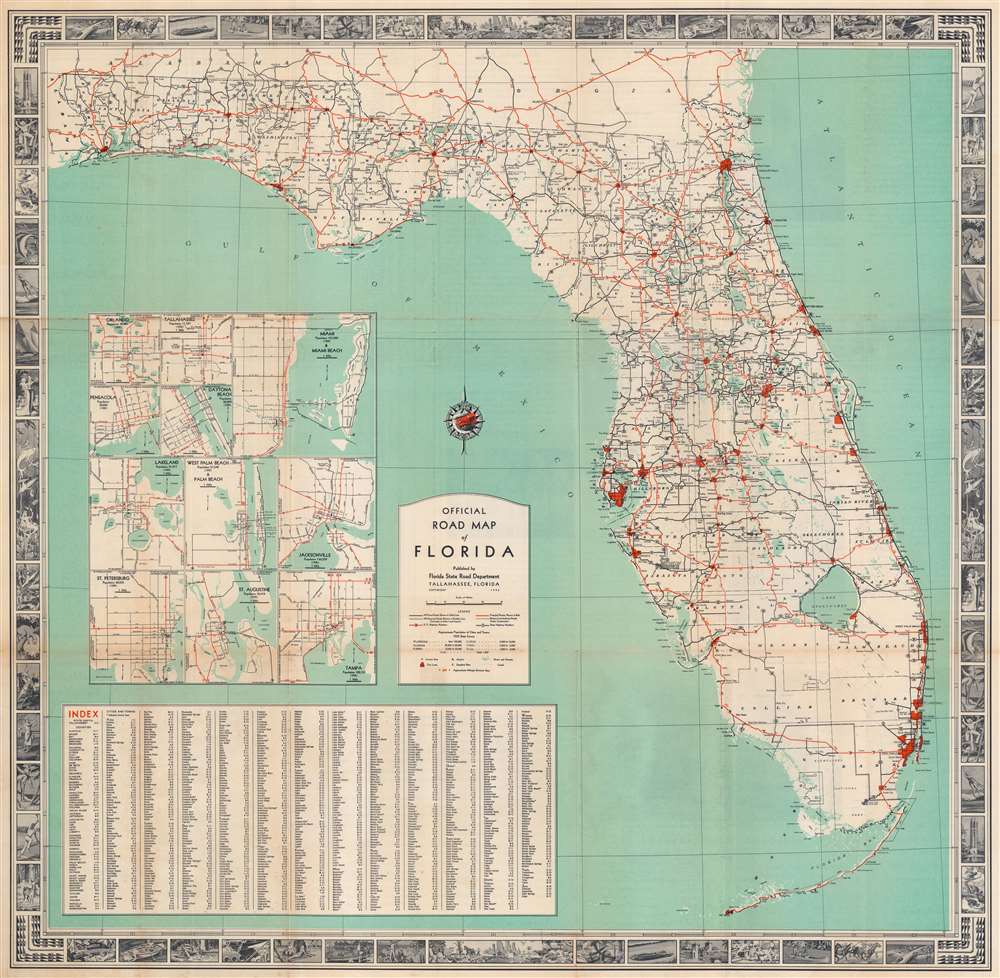 Official Road Map of Florida. - Main View