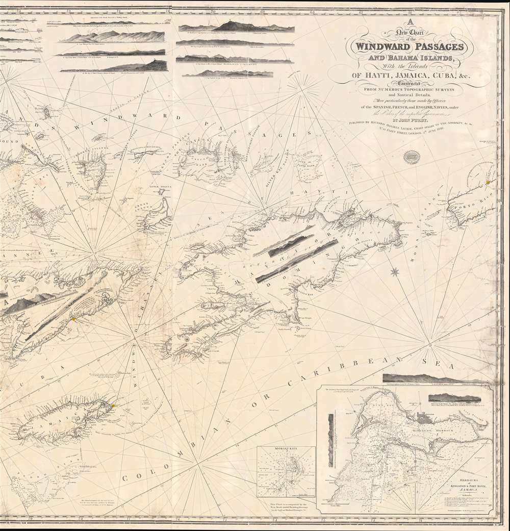 A New Chart of the Windward Passages and Bahama Islands, With the Islands of Hayti, Jamaica, Cuba, etc. - Alternate View 3