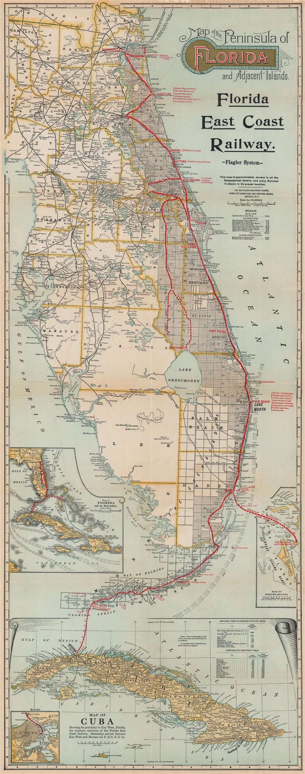 Map of the Peninsula of Florida and Adjacent Islands. - Main View