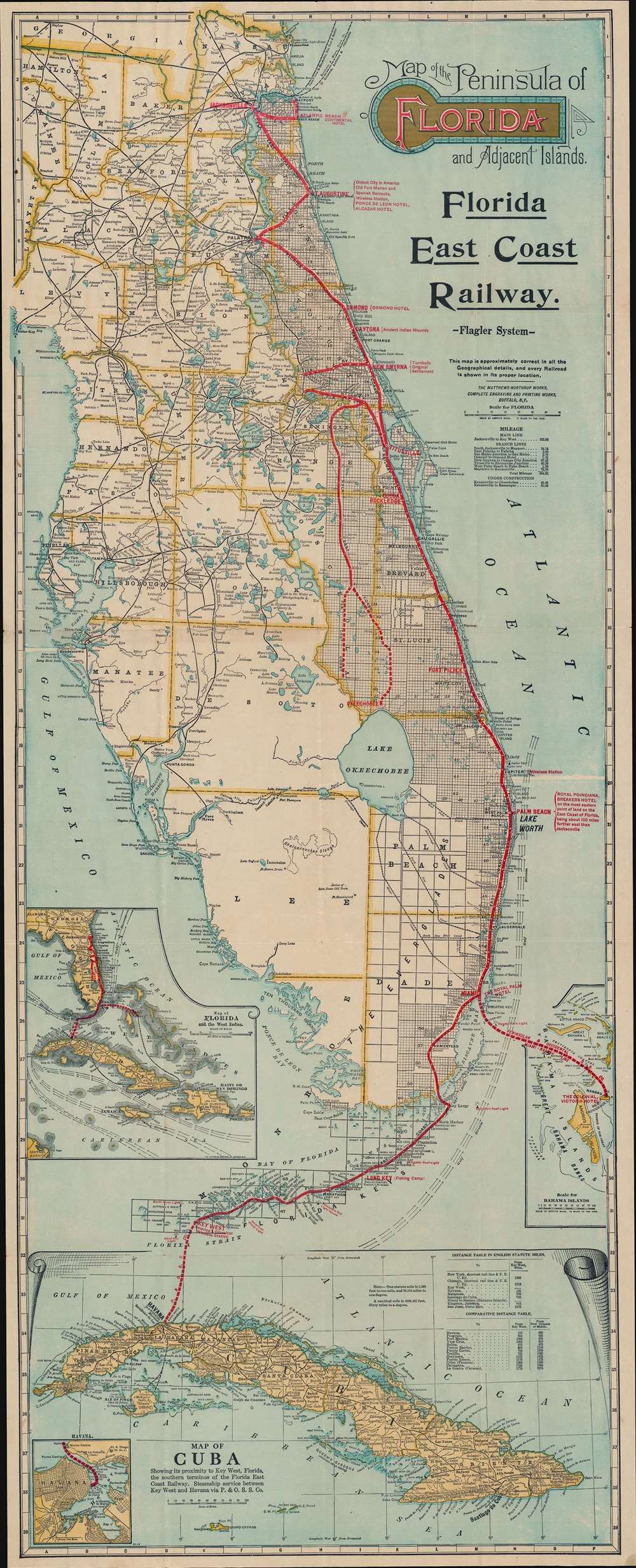 Map of the Peninsula of Florida and Adjacent Islands. - Main View