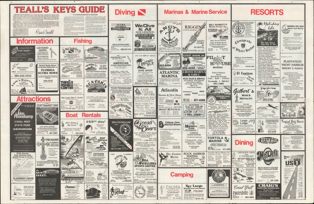 Teall's Florida Keys Guide Key Largo - Conch Key. - Alternate View 2