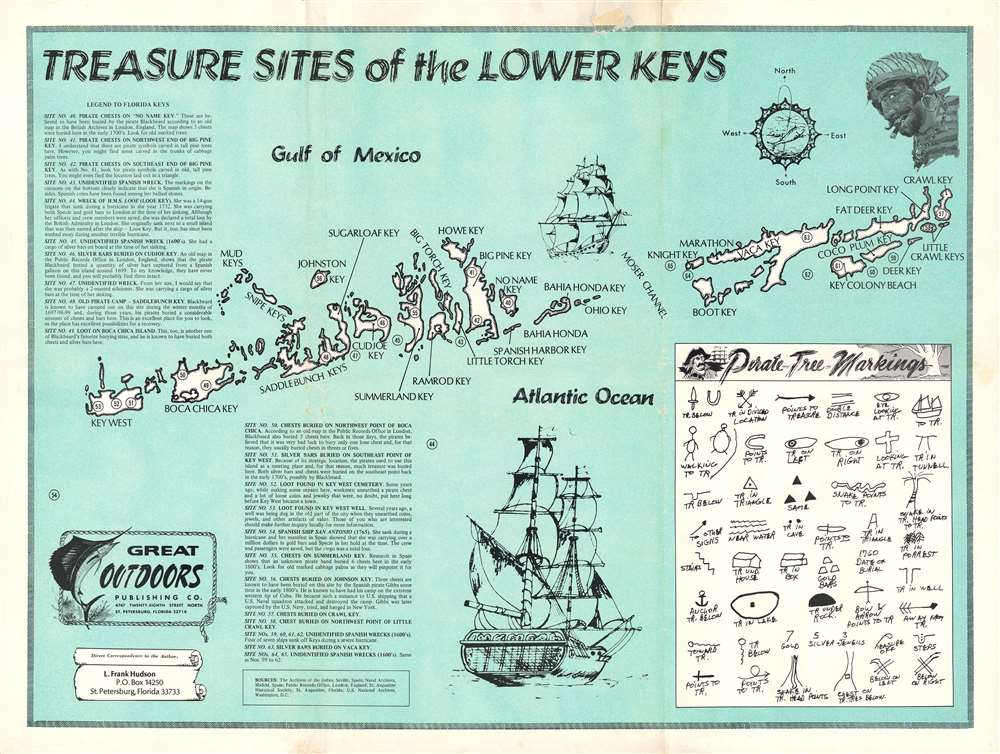 Buried Treasure Map of Louisiana.: Geographicus Rare Antique Maps