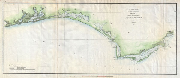 Sketch G Showing the Progress of the  Survey in Section VII From 1849 to 1853. - Main View