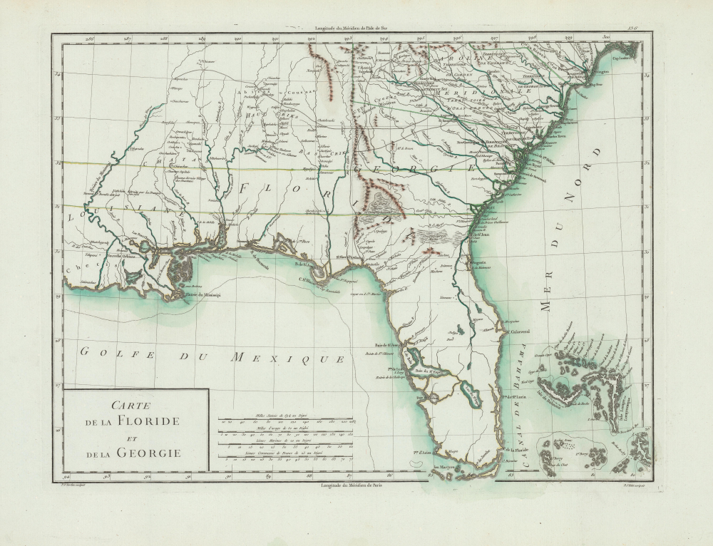 1798 Tardieu Map of Spanish Florida and Georgia