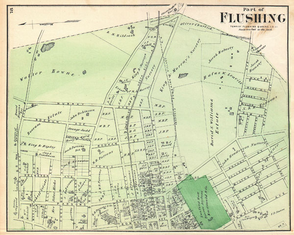 Part of Flushing. Town of Flushing, Queens Co. - Main View