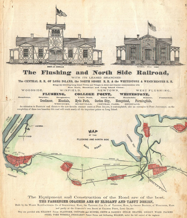 The Flushing and North Side Railroad, with its leased branches. - Main View