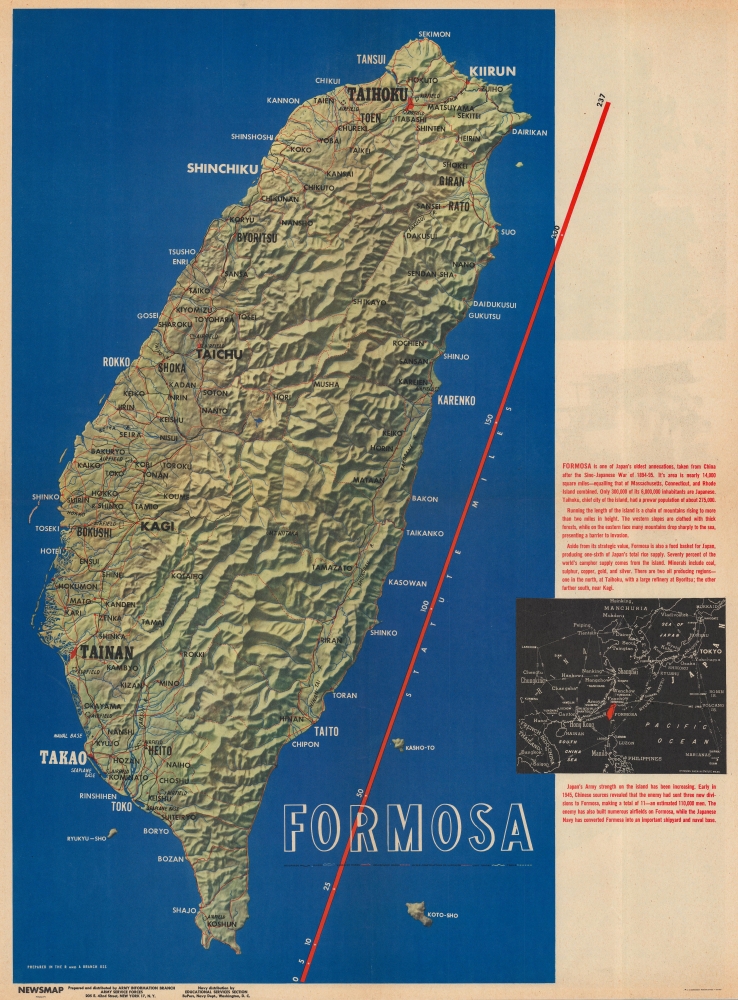 Formosa. Newsmap Special Edition. For the Armed Forces. V-E Day + 14 Weeks - 191st Week of U.S. Participation in the War. Week of 31 July to 7 August. Volume IV No. 17F. - Main View