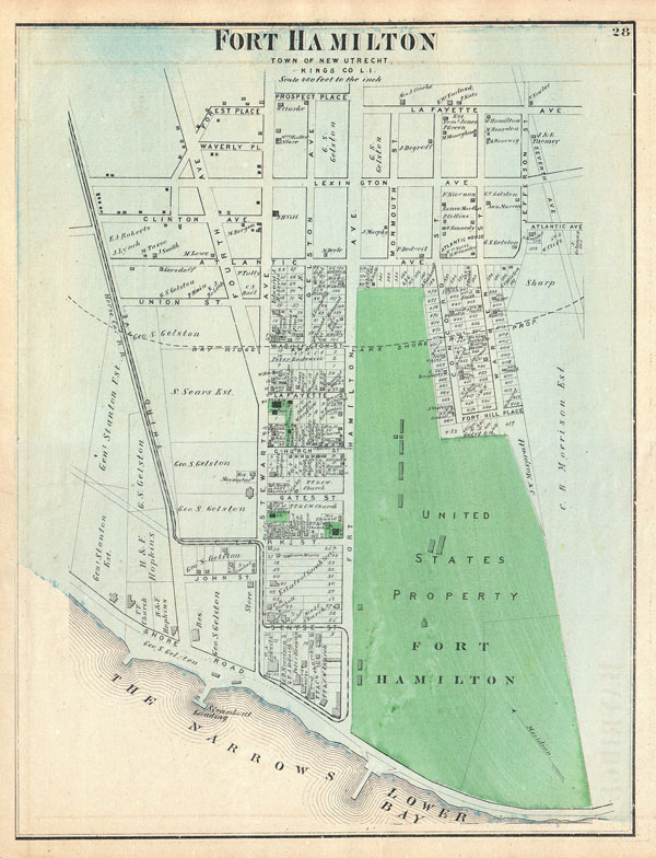 Fort Hamilton, Town of New Utrecht, Kings Co. L.I. - Main View