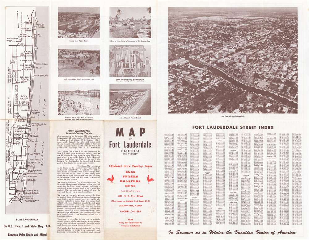 Map of Fort Lauderdale Florida and Environs. - Alternate View 1