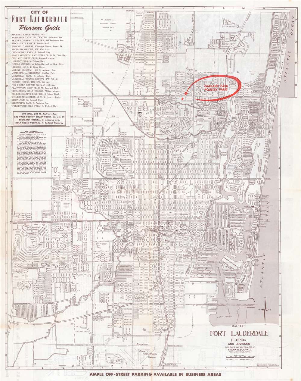 Map of Fort Lauderdale Florida and Environs. - Main View