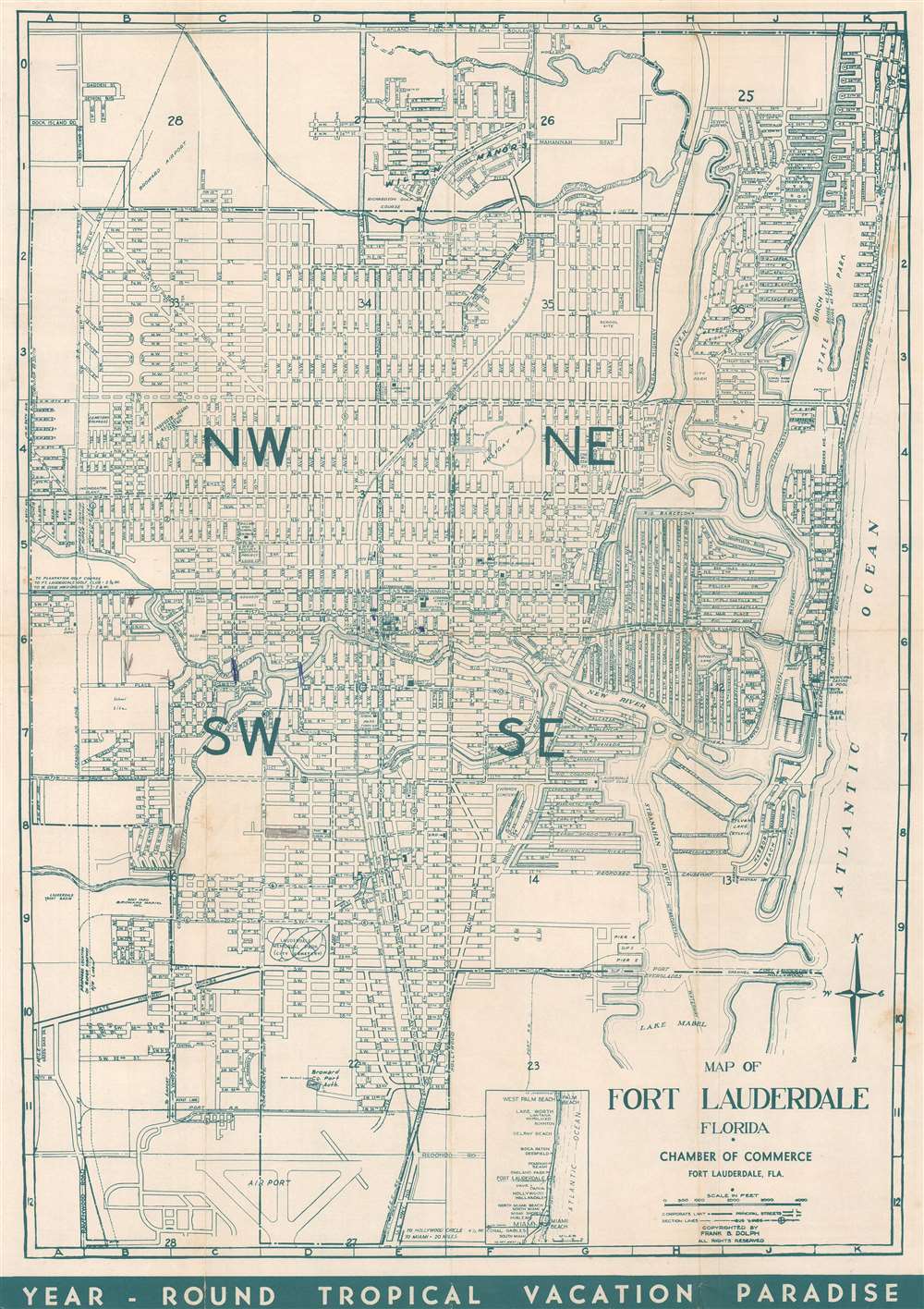 Map of Fort Lauderdale, Florida. - Main View