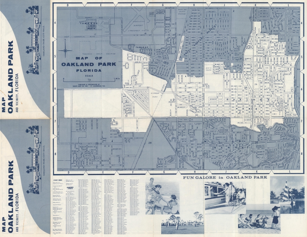 Dolph's Map of Fort Lauderdale Florida and Vicinity. / Map of Oakland Park Florida. - Alternate View 1