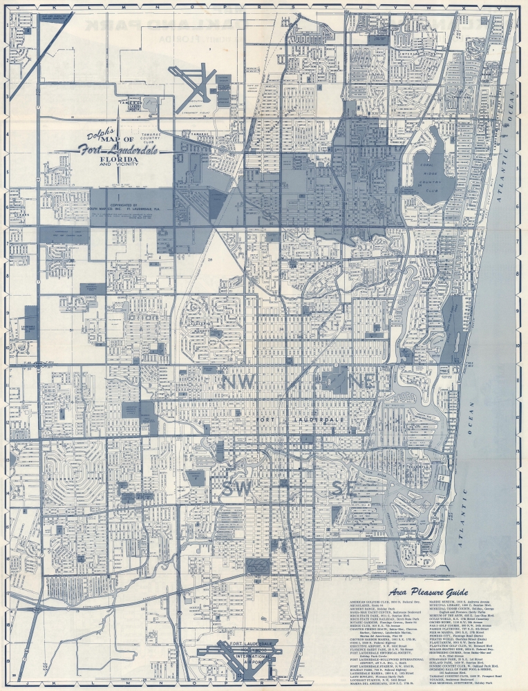 Dolph's Map of Fort Lauderdale Florida and Vicinity. / Map of Oakland Park Florida. - Main View