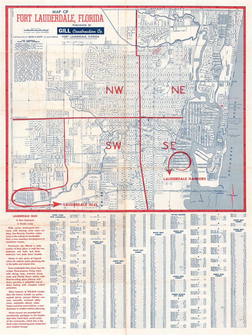 Map of Fort Lauderdale, Florida. - Main View