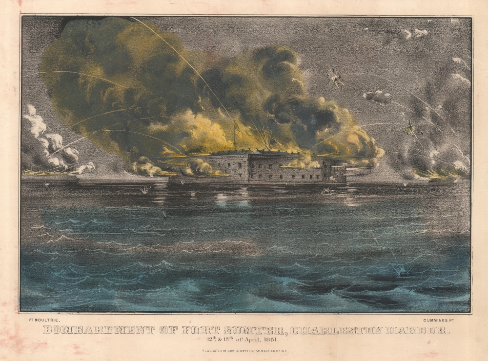 Bombardment of Fort Sumter, Charleston Harbor. 12th and 13th of April, 1861. - Main View