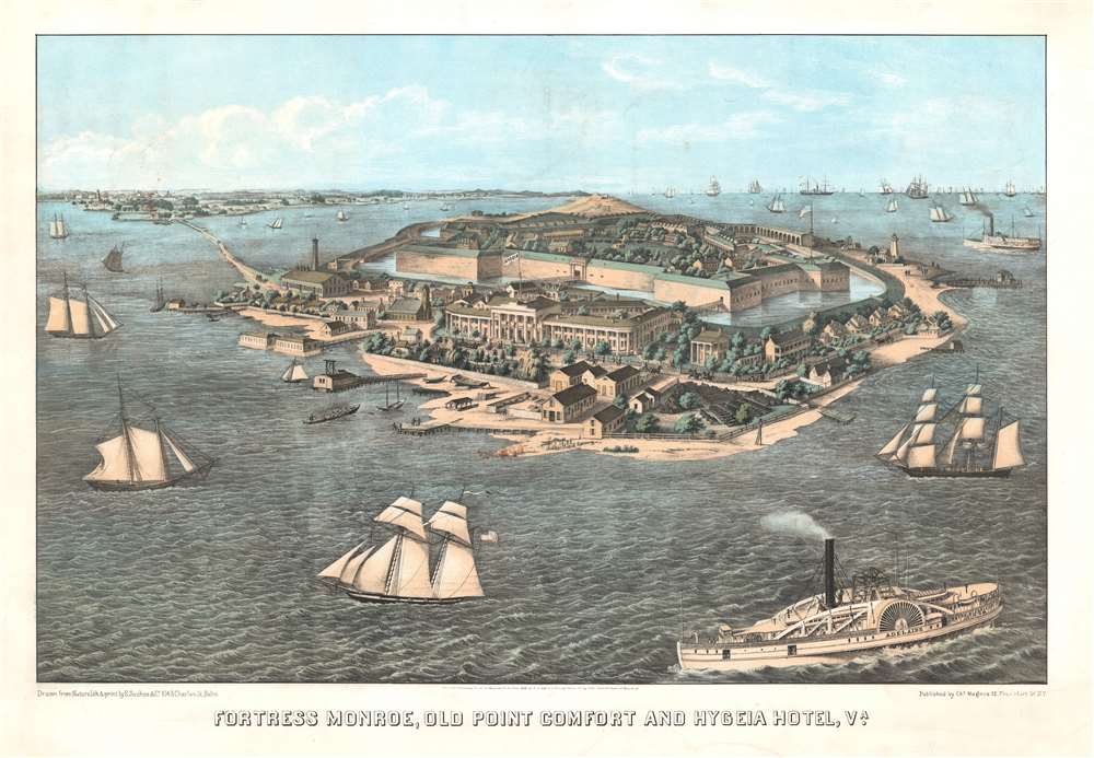 Fortress Monroe, Old Point Comfort and Hygeia Hotel, Va. - Main View