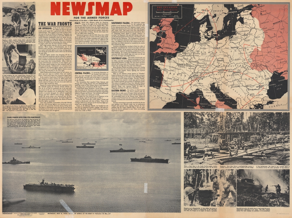 Four Approaches to Japan. Volume III No. 3B / NEWSMAP. For the Armed Forces. 243rd Week of the War - 125th Week of U.S. Participation. Volume III No. 3F. - Alternate View 2