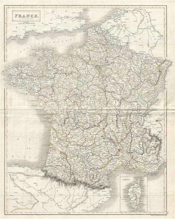 France in Departments. - Main View