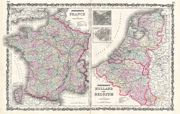 Johnson's France.  Johnson's Holland and Belgium. - Main View