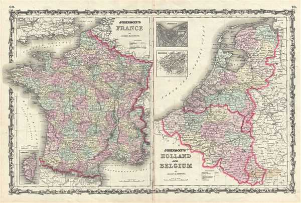 Johnson's France.  Johnson's Holland and Belgium. - Main View
