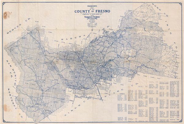 Progressive Map of the County of Fresno. - Main View