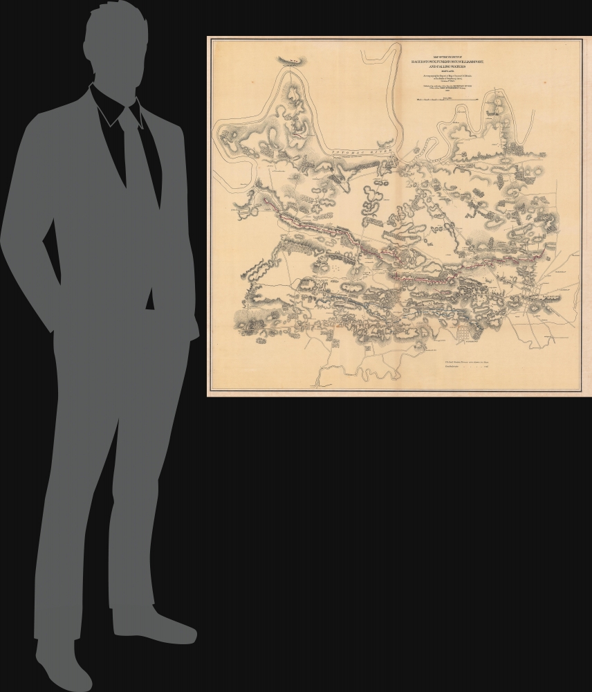 Map of the Vicinity of Hagerstown, Funkstown, Williamsport, and Falling Waters Maryland. - Alternate View 1