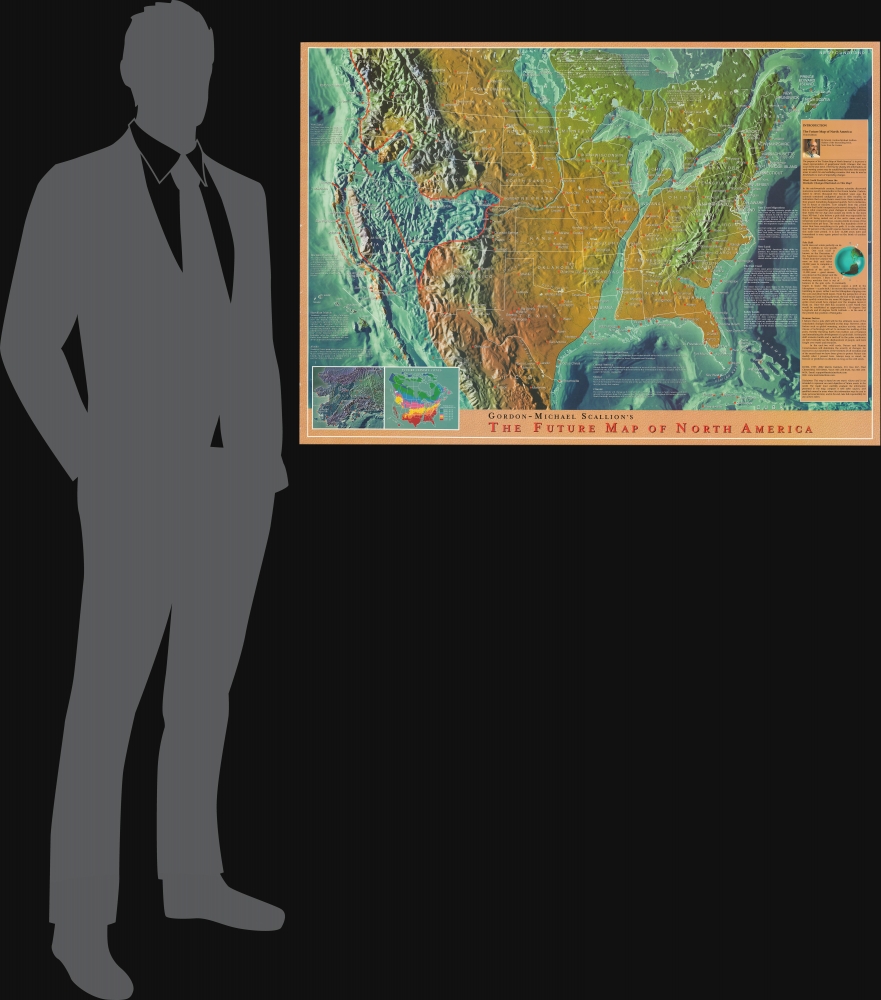 Gordon-Michael Scallion's The Future Map of North America. - Alternate View 1