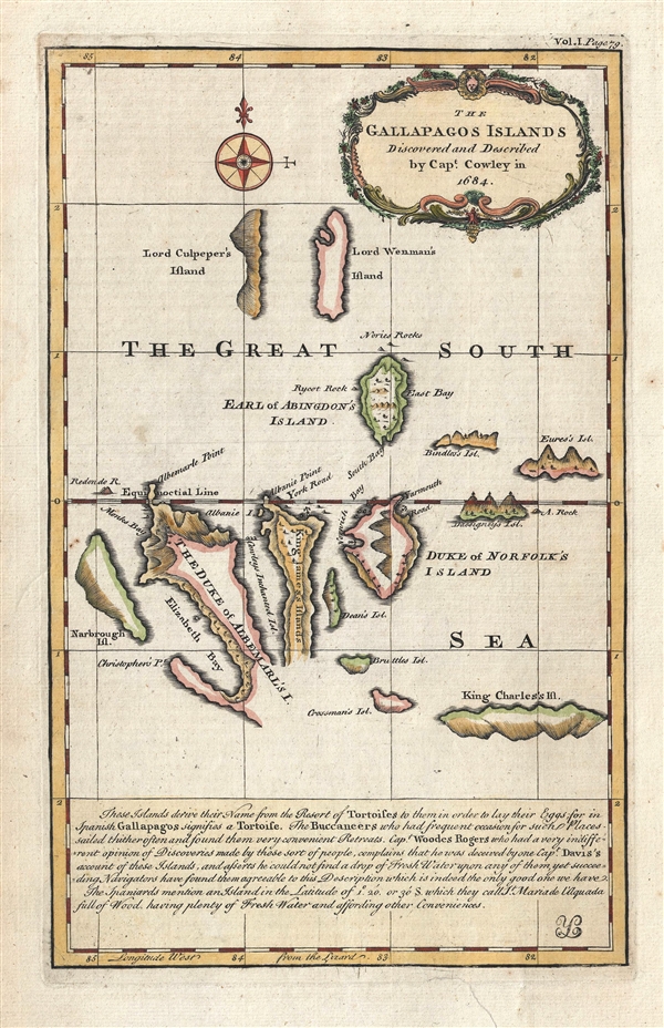 The Gallapagos Islands Discovered and Described by Capt. Cowley in 1684. - Main View
