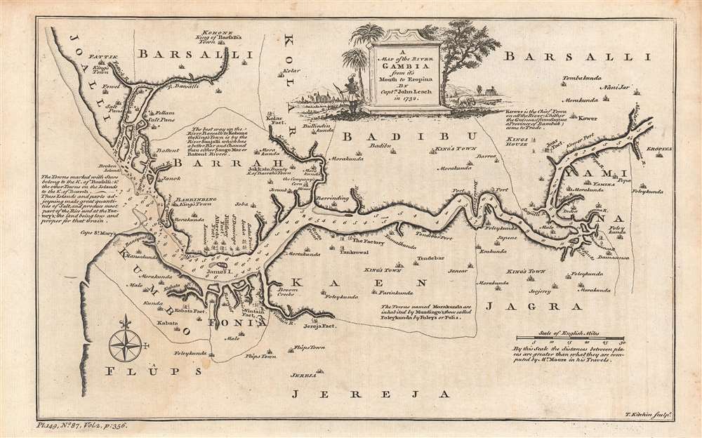 A map of the River Gambra from it's mouth to Eropina. - Main View