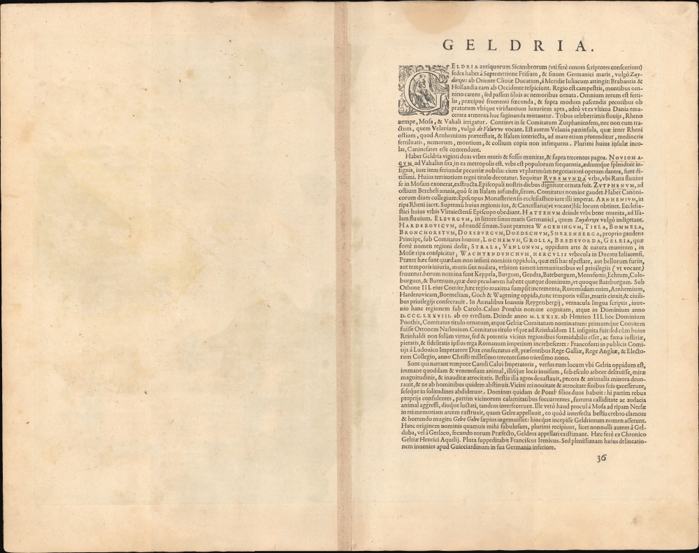 Gelriae, Cliviae, Finitimorumque Locorum Verissima Descriptio. - Alternate View 1