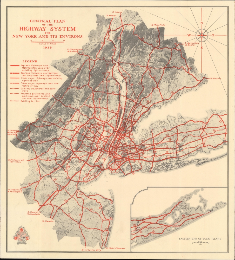 General Plan of the Highway System for New York and Its Environs. - Main View