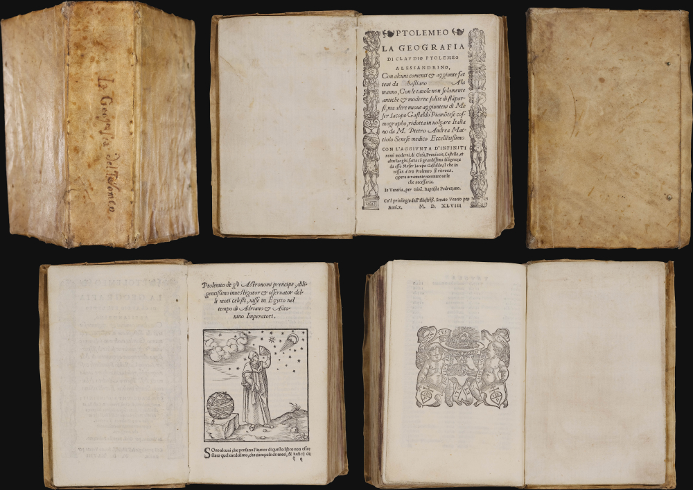 1548 Giacomo Gastaldi / Claudius Ptolemy: 1st vernacular geography, sole edition