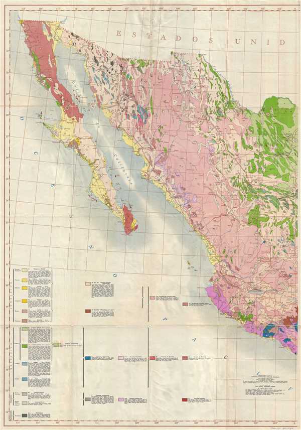 Carta Geologica de la Republica Mexicana. - Main View
