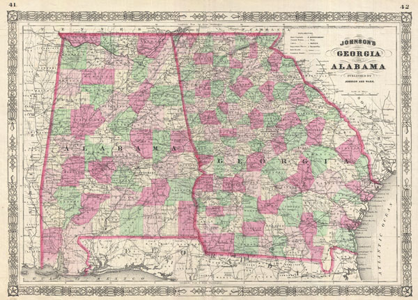 Johnson, A. J., <i>Johnson's New Illustrated Family Atlas of The World with Physical Geography, and with Descriptions Geographical, Statistical, and  Historic including The Latest Federal Census, A Geographical Index, and a Chronological History of the Civil War in America</i>, (last Johnson and Ward), 1865. - Main View