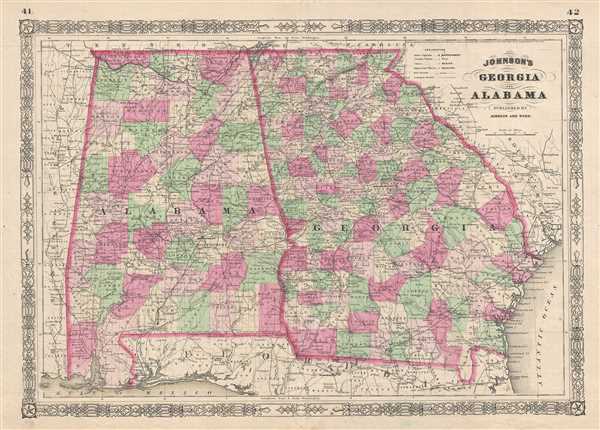 Johnson's Georgia And Alabama. - Main View