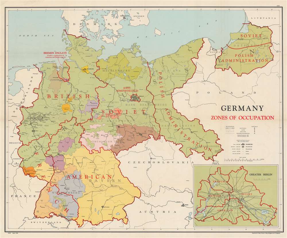 Germany Zones of Occupation. - Main View