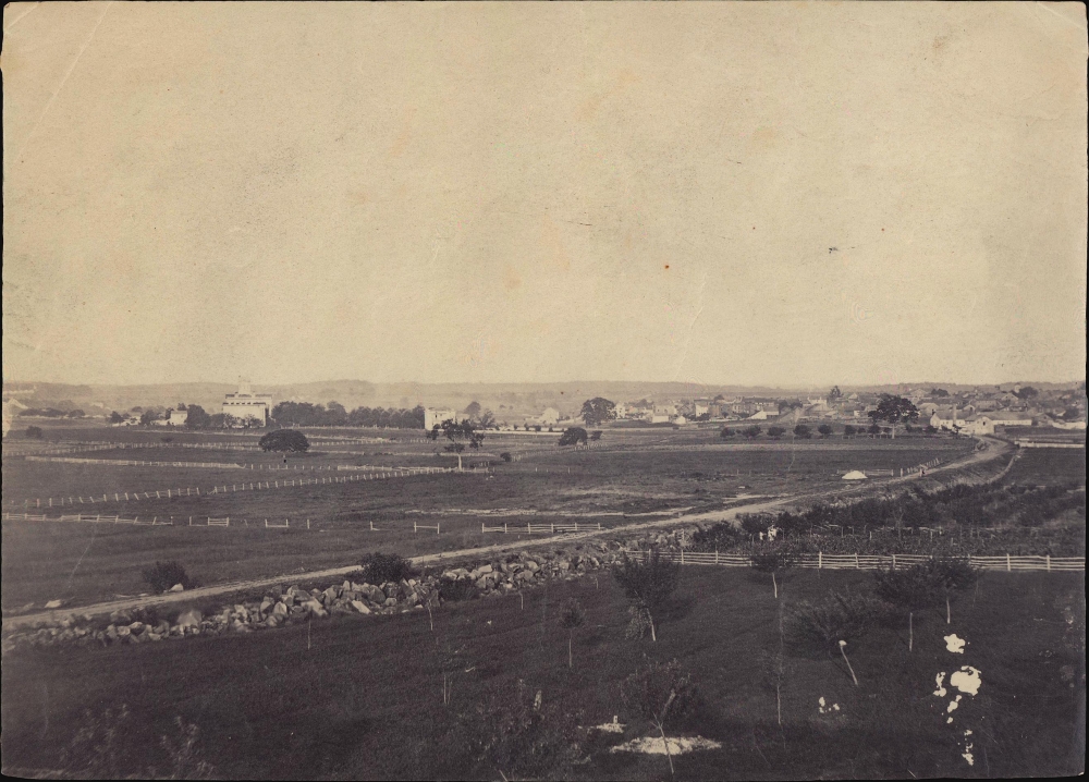 View of Gettysburg from Seminary Ridge. - Main View