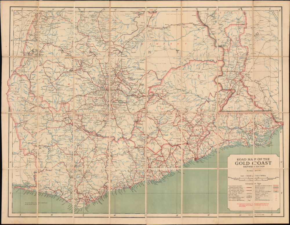 Road Map of the Gold Coast Southern Section. - Main View