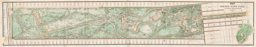 Map showing the Golden Gate Park The Avenue and Buena Vista Park. - Main View