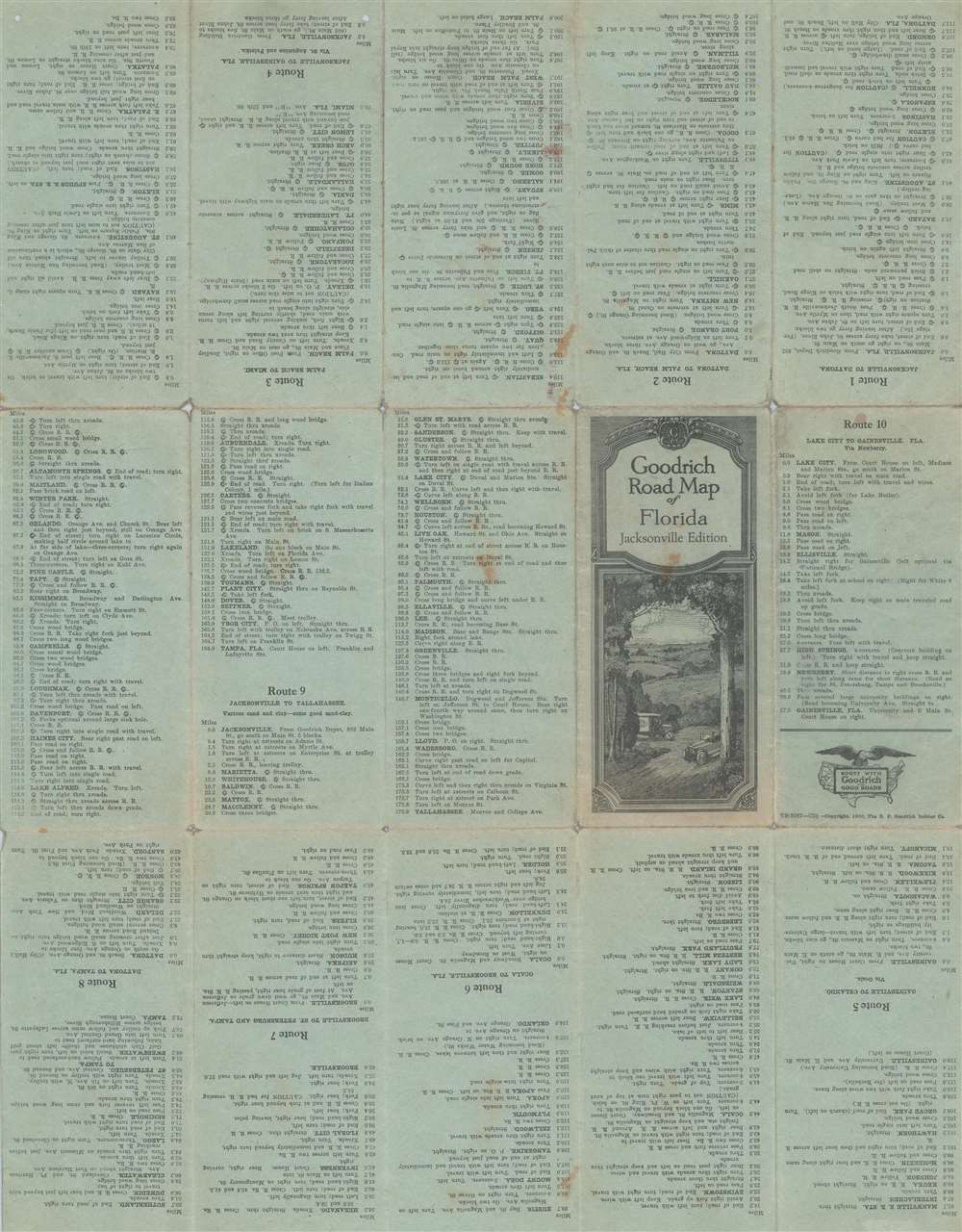 Goodrich Road Map of Florida. - Alternate View 1