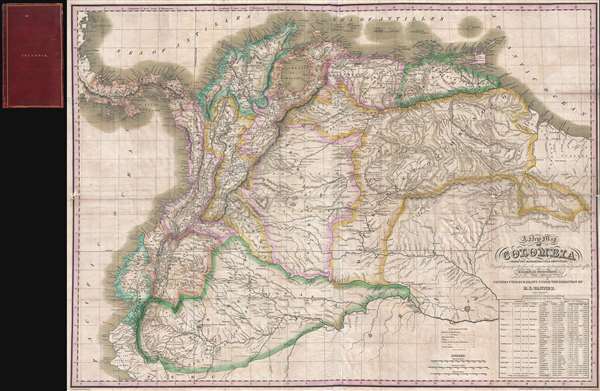 A New Map of Gran Colombia with its departments and Provinces:  Compiled principally from the manuscript maps drawn by the order of the Colombia Government and other authentic information. - Main View