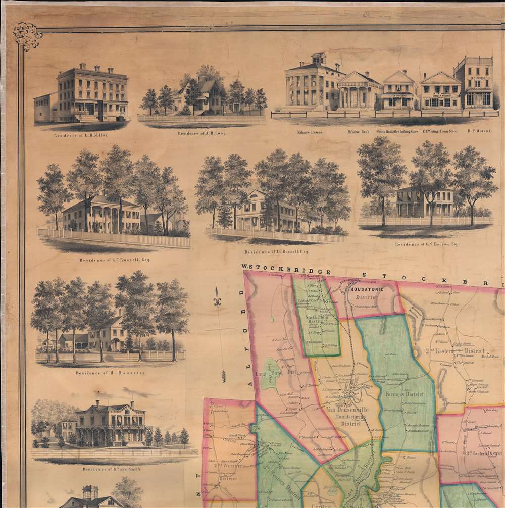 Map of the Town of Great Barrington, Berkshire County Massachusetts. - Alternate View 2