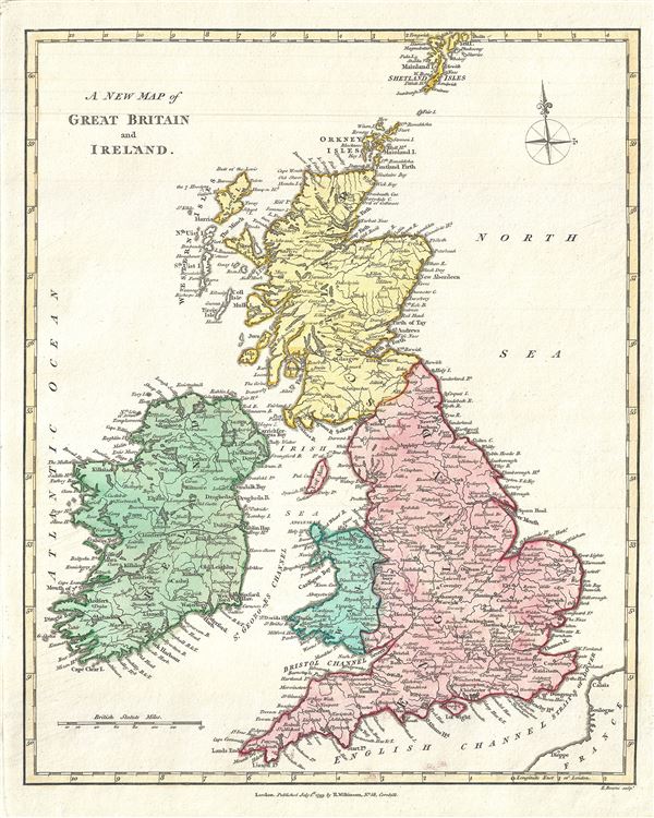 A New Map of Great Britain and Ireland. - Main View