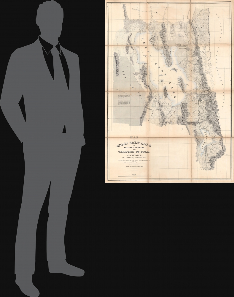 Map of the Great Salt Lake and Adjacent Country in the Territory of Utah. - Alternate View 1