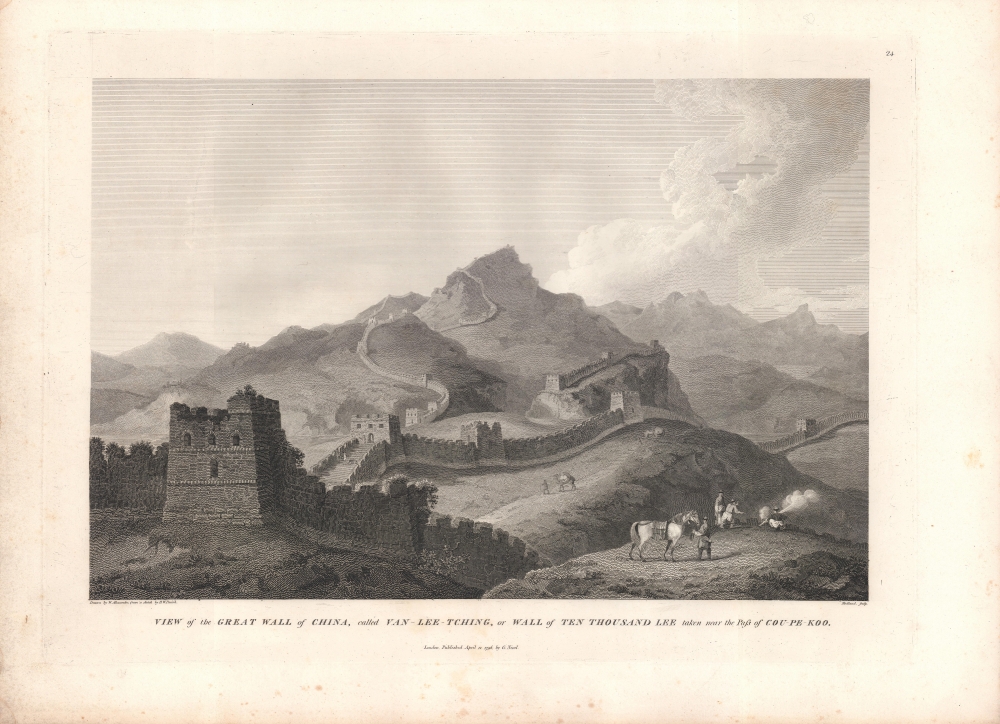 View of the Great Wall of China, called Van-Lee-Tching, or Wall of Ten Thousand Lee taken near the Pass of Cou-Pe-Koo. - Main View