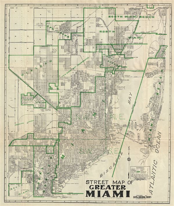 Street Map of Greater Miami Dade County, Fla. - Main View