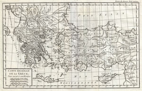 1782 Delsile de Sales Map of Greece, Turkey, Macedonia and the Balkans
